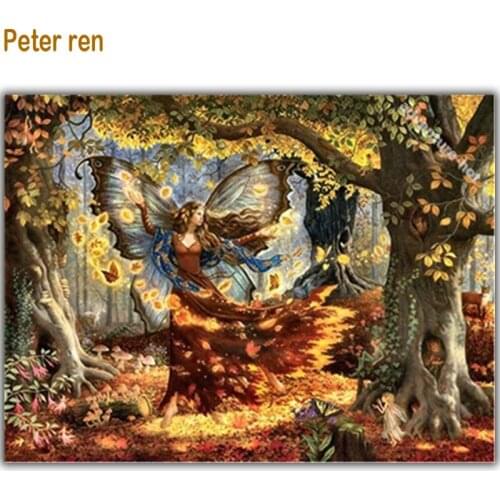 Peter ren full Diamond Embroidery kit DIY Crafts square mosaic icon crystal Rhinestone Decoration painting Angel butterfly tree