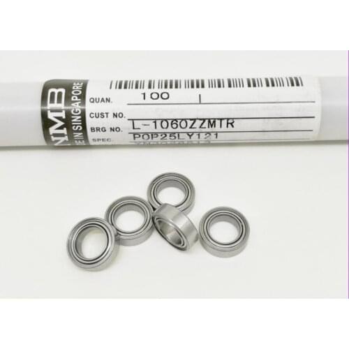 NMB Minebea 20PCS MR106ZZ / L-1060ZZ deep groove ball bearings ABEC-5 6*10*3mm MR106ZZ bearing The high quality
