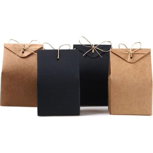 50pcs Mini Gift Box Portable Flower Tea Box Kraft Paper Tea Candy Cookies Packaging Universal Boxes