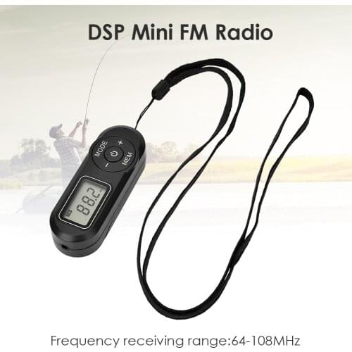 Portable Pocket Mini Radio LCD Digital Display Retro Rechargeable FM Player Receiver for Outdoor Walking