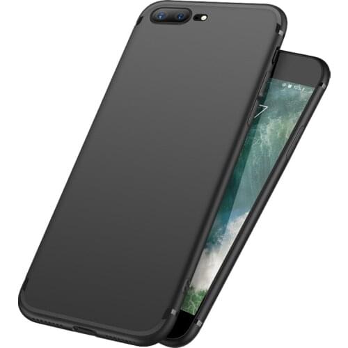 Simple Solid Phone Case For iPhone 7 8 Plus X 5 5S 5E Soft Silicone TPU Cases For iPhone 6 6S Plus XR XS Max Frosted Back Cover