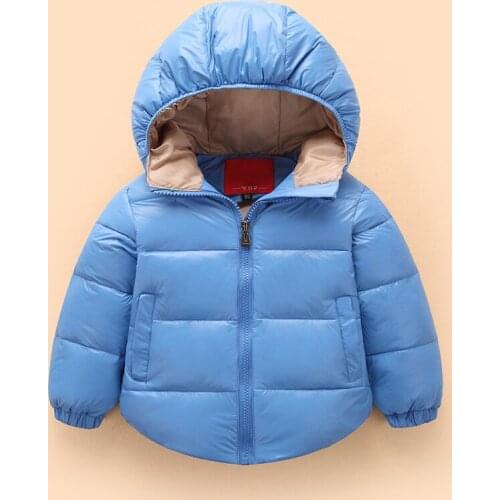 Clearance 2020 Winter Childrens Down Jacket Little Kids Solid Casual Hooded Coat Boys Girls Fashionable Eiderdown Outwear X171