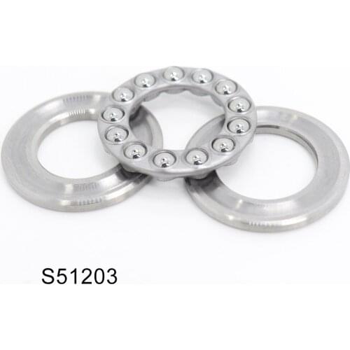 S51203 Bearing 17*35*12 mm 2PCS ABEC-1 Stainless Steel Thrust S 51203 Ball Bearings