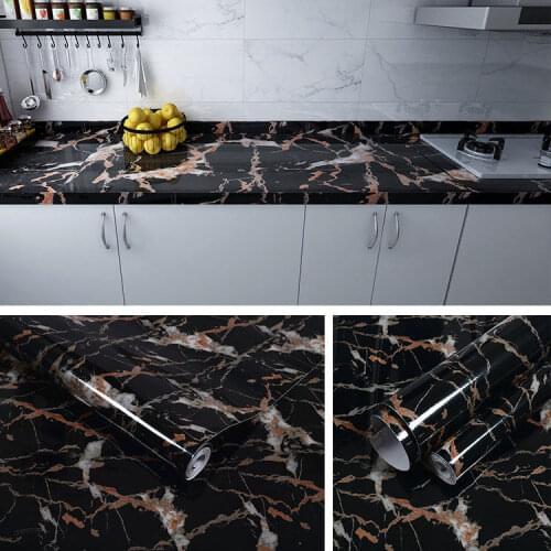 Mocha Black Stickers Self-Adhesive Kitchen Cabinets Wall Paper Home Decor Contact Paper Waterproof Bedroom Furnitures Restore