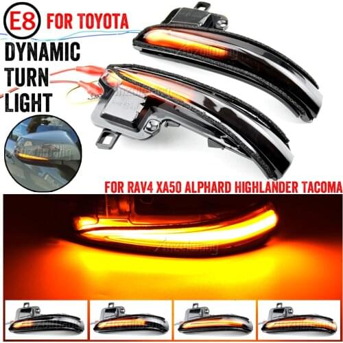 LED Dynamic Turn Signal Light Mirror Indicator For Toyota Alphard Tacoma Vellfire 16-19 RAV4 XA50 Highlander 2020 For Lexus LM