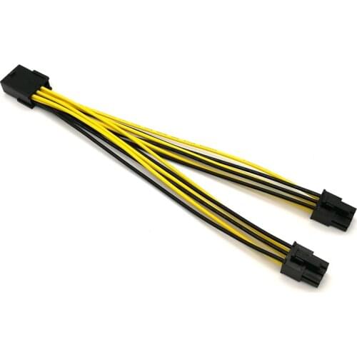 CPU 8Pin to Dual PCI-E 6Pin Power Cable for Bitcoin Mining