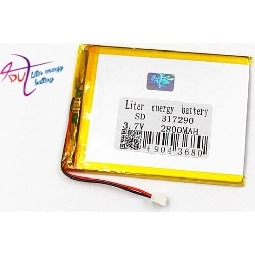 XHR-2P 2.54 317290 3.7V 2800MAH 307090 polymer lithium battery DIY mobile power supply