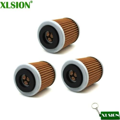 XLSION 3x Oil Filters For Yamaha Dirt Motor Bike YZ TTR 250 YFM 350 350FW YZ400F TTR250