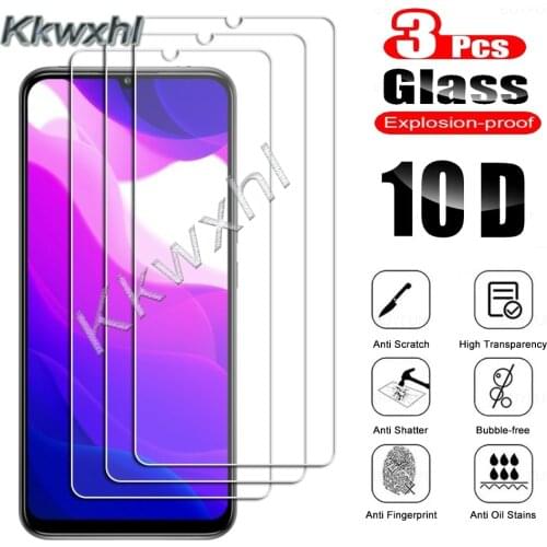 3PCS Tempered Glass For Xiaomi Mi 10 Lite Zoom 10T Lite Pro 5G Poco C3 F2 M2 M3 X3 NFC F1 A3 Protective Screen Protector Film