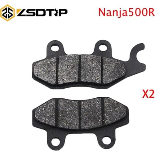 ZSDTRP 2 Pairs/Set Motorcycle Front and Rear Disc Brake Pads Kit for Kawasaki NINJA 500R 2013 2014 2015 2016 Semi-Metal Pads