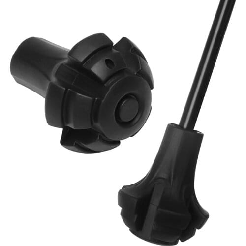 1Pcs New Black Nordic Walking Poles Trek Pole Telescopic Alpenstock Crutch Walking Stick Outdoor Hiking Accessories