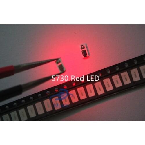 1000pcs 5630/5730 SMD/SMT LED Red SMD 5730 LED Surface Mount Red 2.0~2.6V 620-625nm Ultra Birght Led Diode Chip 5730 Red