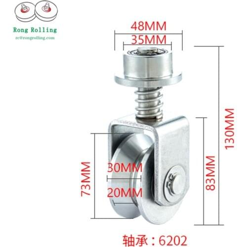 2.8 inch v groove universal roller with spring,sliding doorrollers,ground rollers, track wheels, spring buffer rollers. 2pcs/lot