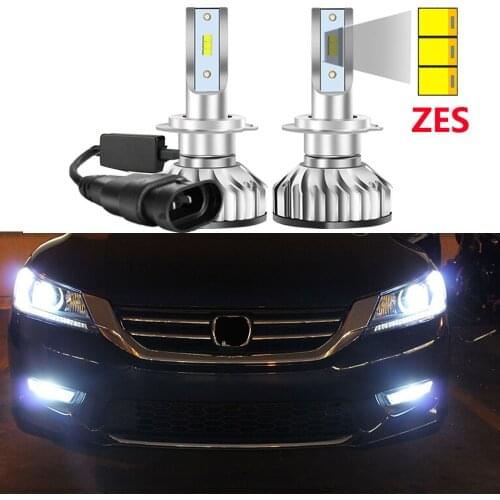 2Pcs For Honda Accord Sedan Coupe 2013 -2016 2017 Car Led Headlight Bulbs High Low Beam Car LED Headlamp ZES Chips Super Bright