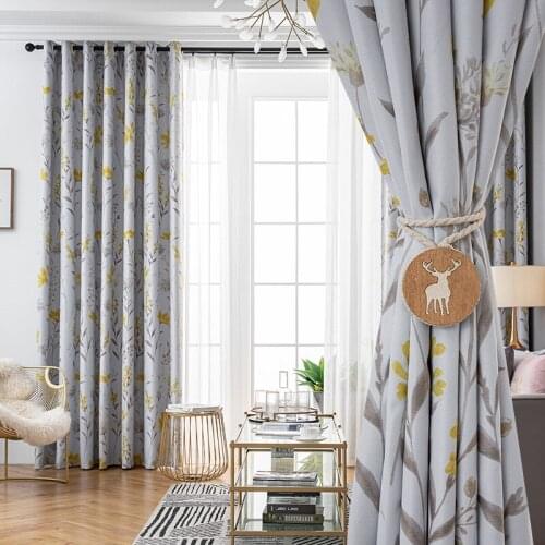 2021 New Cotton Linen Ins Style American Pastoral Simplicity Curtains for Living Room Bedroom Modern Simplicity Curtains