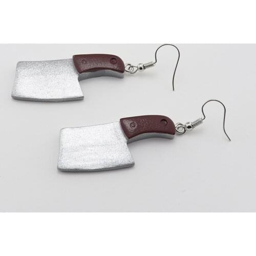 2021 Trend Exaggerated Cool Stuff Punk Knife Weird Earrings For Women Halloween Earrings Gothic Horror Jewelry Accessories