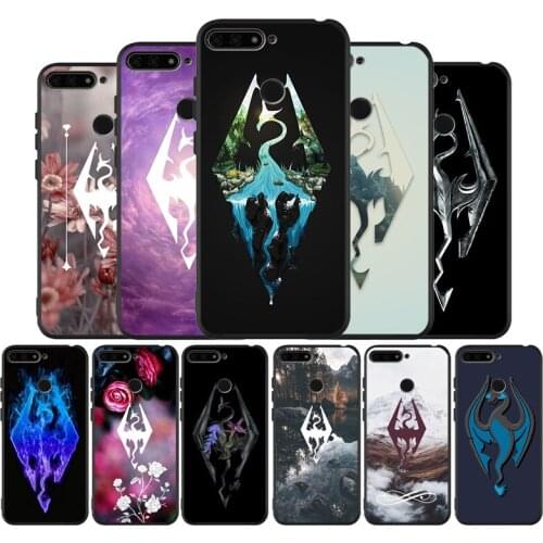 Skyrim Logo Black TPU Silicone Soft Phone Case For Honor 8X 9 8 10 20 30 Lite Pro MATE 9 10 20 30 Pro Lite