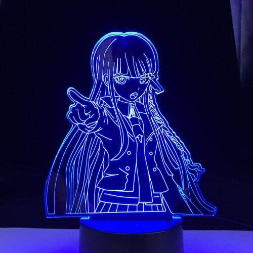 Danganronpa Junko Enoshima Led Night Light Lamp for Room Decor Kids Child Gift Danganronpa Acrylic Desk Lamp Junko Enoshima
