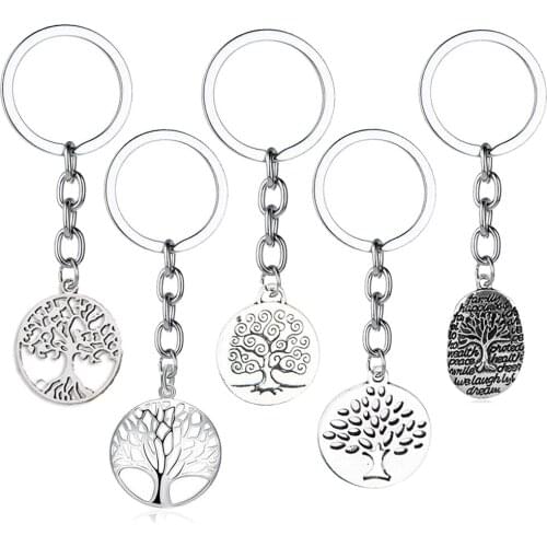 Tree Of Life Charm Pendant Keyrings Tree Of Life Keychains Women Girls Love Jewelry Anniversary Gifts Wedding Gifts Accessories