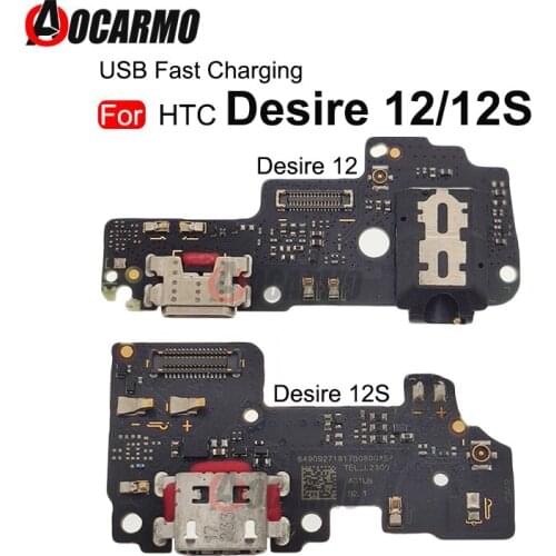 For HTC Desire 12 12S USB Fast Charger Port Charging Dock With Headphone Jack Micphone Flex Cable Repair Parts