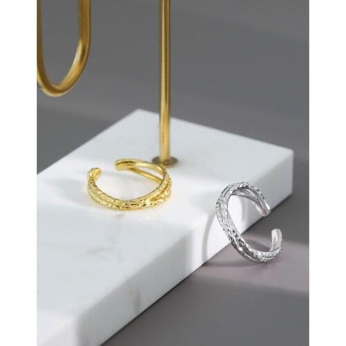 Elegant 925 Sterling Silver Multi Layer Cross Rings For Women Finger Jewelry, Fashion Gold Color Ring Engagement Accessories