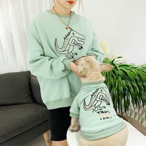 Cotton Dog Clothes Pet Matching Clothing for Dog Hoodie Winter Dog Coat Jacket Pug French Bulldog Clothes for Dogs Pets Clothing