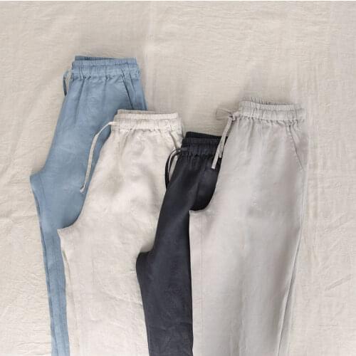 Pure linen Leggings: summer linen pants, Harem Pants, linen casual pants, womens pants 999