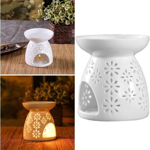 Mini Areramic Aroma Lamp Hollowing Aroma Burner Candle Holder Aroma Burner Accessories Home Decoration Areramic Aroma Lamp