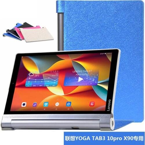 Fashion Ultra Slim Silk Stand Flip PU Leather Sleeve Cover Case For Lenovo Yoga Tablet Tab 3 Pro 10 X90 YT3-X90F X90M/L