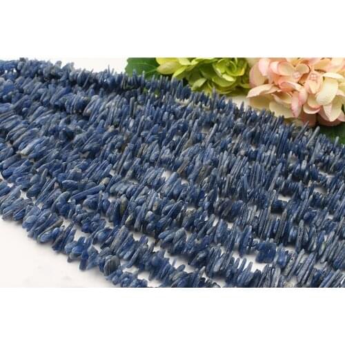 4-6X12-25mm AAAAA Natural 1 strand Blue Crystals Irregular Quartz Crystals Loose Stones 15 "free delivery