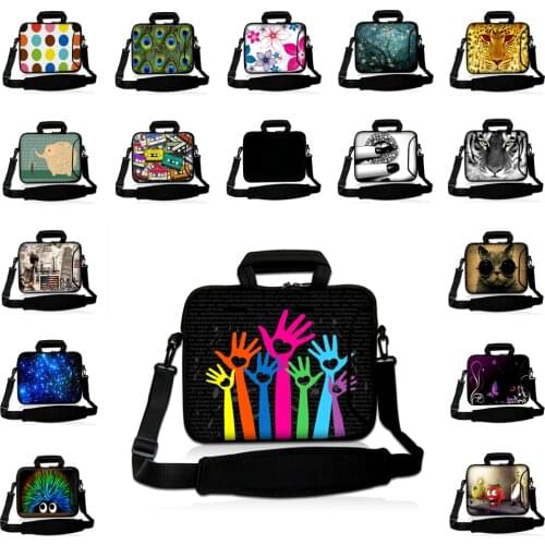 Mens' Womens Neoprene Laptop Bag Hot 10/12/13/14/15/17" Notebook Carry Handle Case Waterproof Computer Shoulder Strap Briefcase
