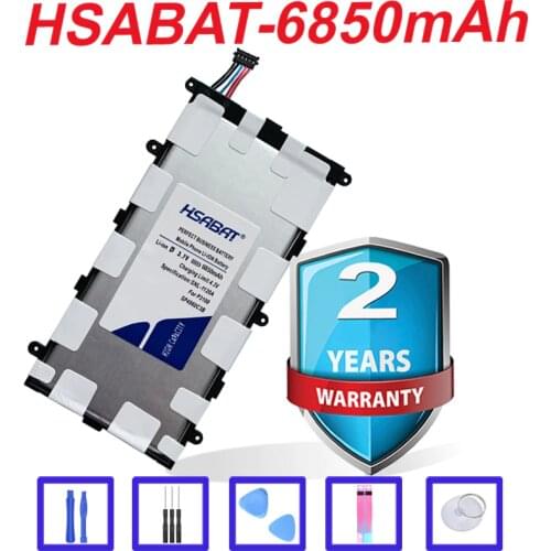 Original HSABAT 6850mAh Battery for Samsung Galaxy Tab 2 7.0 & 7.0 Plus GT-P3100 P3100 P3110 P6200 SP4960C3B