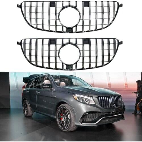 Car Front Racing Facelift Bumper Grille Upper Grill Cover For Mercedes-Benz W166 GLE63 AMG 2015 2016 2017 2018 2019