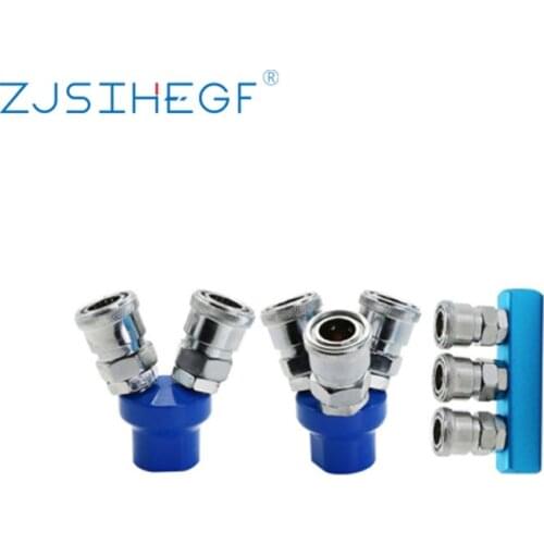 Pneumatic Fitting Compressor C Type Quick Coupler For Pump Tool Manifold Multi Splitter