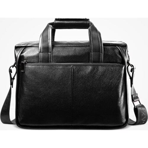 Casual Business Men Briefcases Bags Guarantee Natural Genuine Leather Bag Handbag Famous Brand Designer Soft Cowskin