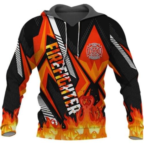 Firefighter 3D All Over Printed Hoodie Men/Women Harajuku Fashion Hooded Sweatshirt Autumn Unisex hoodies Drop ship H-062267