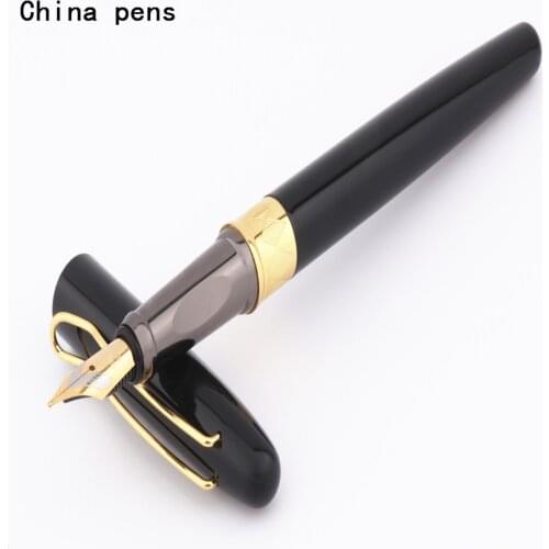 Luxury quality 7038 Black Business office Medium Nib Fountain Pens New Student office stationery pen