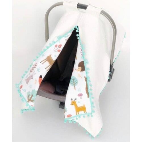 Cute Forest Pique Fabric Stroller Cover