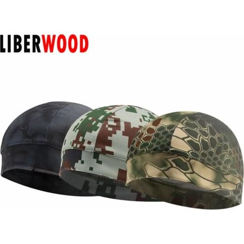 LIBERWOOD Cycling cap Cooling Skull hat summer outdoor sports python skin cap bicycle motorcycle liner Running Hat for Men Women