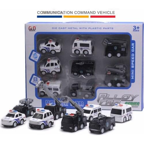 1:64 alloy pull back fire truck rescue vehicle model,8 sets of ambulance toys,childrens fun toys,free shipping