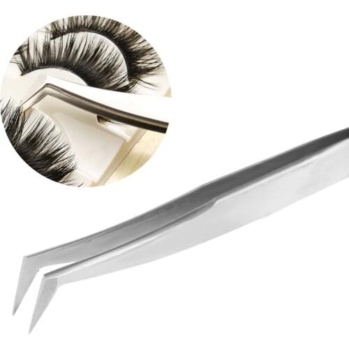1PC Professional Stainless Steel False Eyelash Tweezer 6A-SA Eyelash Tweezer Volume Eyelash Extension Lash Tweezer Tools