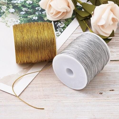100m/roll 1mm Braided Thread Cords Ribbon for DIY Jewelry Findings Necklaces Bracelet Making Gift Packing Decoration String Rope