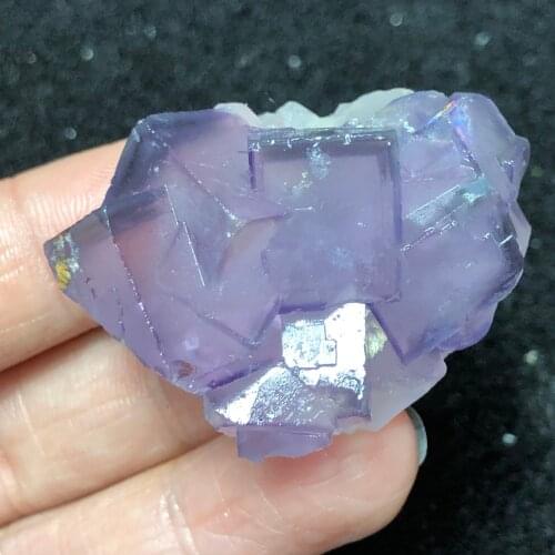 33.8Natural rare purple fluorite cluster mineral teaching specimen CRYSTAL HEALING CRYSTAL QUARTZ GEM home decoration