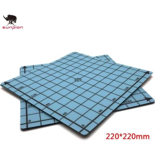 3d Printer Heated Bed Sticker Coordinate Printed 220x220mm Hot Bed Surface Sticker blue for 3D printer Ender-3/Ender-3X 1pcs