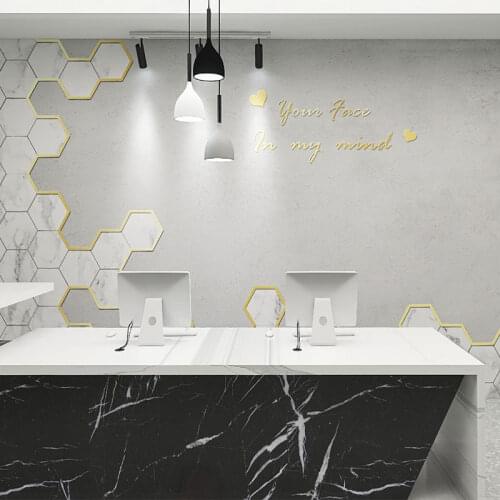 3D live studio geometric marble background wall mural sofa beauty salon company reception seamless wallpaper papel DE parede