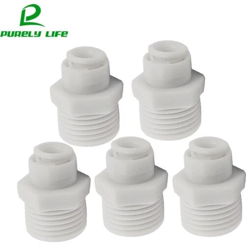 5PCS 1/2" External thread to 1/4" pipe,Non buckle Water purifier water Threaded joints/ connector Water purifier accessories