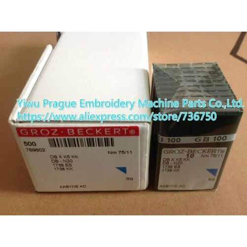 500 pcs of Groz Beckert sewing embroidery needles DBXK5 KK for Tajima Barudan SWF China embroidery machines spare parts