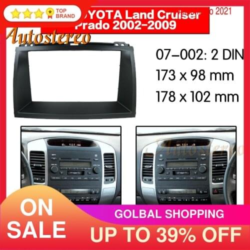 Car Radio Fascia Car Audio Fitting Surround Frame For 2009 Toyota Prado 120 CD Trim Dashboard Panel Kit Installation Frame