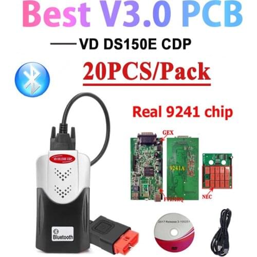 DHL+20pcs/lot 100% New V3.0 Board Bluetooth VD TCS cdp pro plus 2016.R0 2015.R3 keygen software scanner diagnostic tools