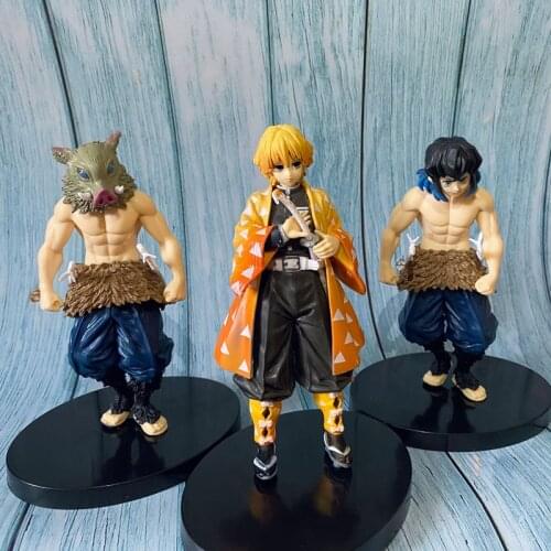 16cm Kimetsu No Yaiba Figure Tanjirou Nezuko Inosuke Figurine Anime Demon Slayer Action Figure Demon Blade Figures Model Toys